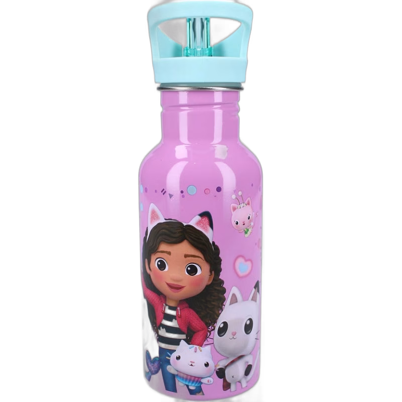 Gabby's Dollhouse Vattenflaska 500ml Take A Sip, Lila
