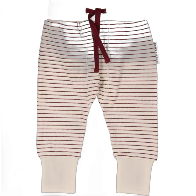 Geggamoja Babybyxor, Burgundy Stripe, 62-68