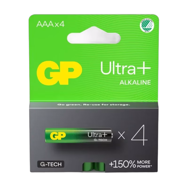 GP Ultra Plus AAA-batteri 4-pack