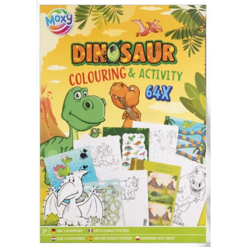 Grafix Målarbok Dinosaurier