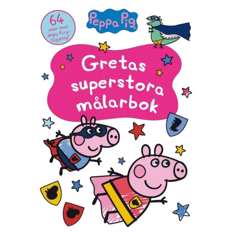 Greta Gris Gretas superstora målarbok