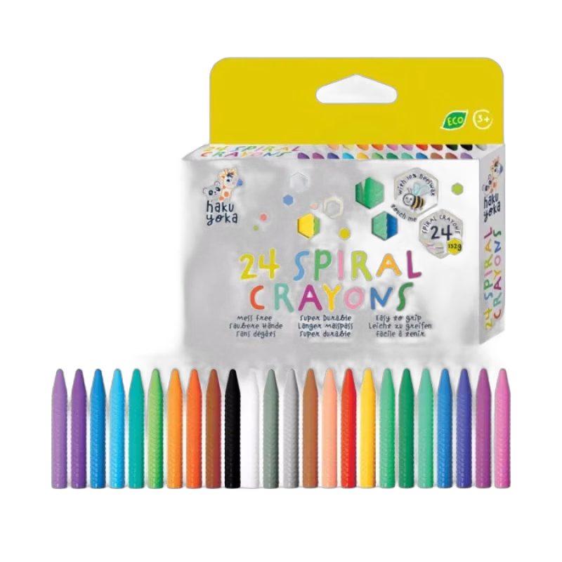 Haku Yoka Spiralfärgade kritor 24 st