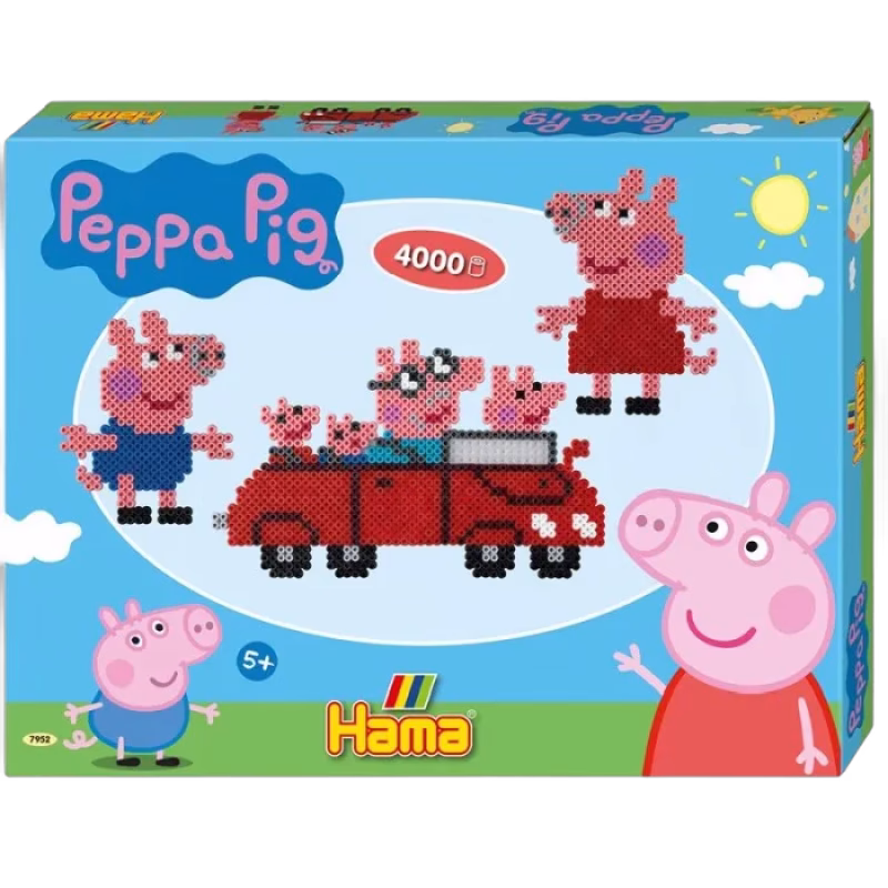 Hama Greta Gris Midipärlor Presentbox 4000 st