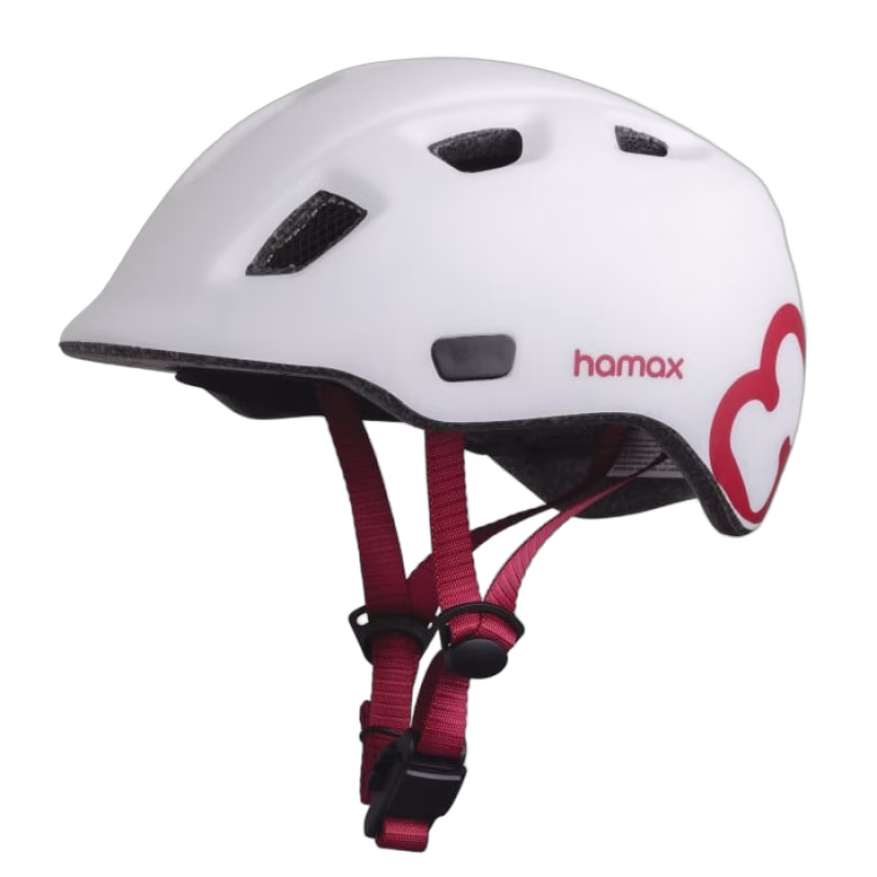 Hamax Thundercap Cykelhjälm (White/Pink)