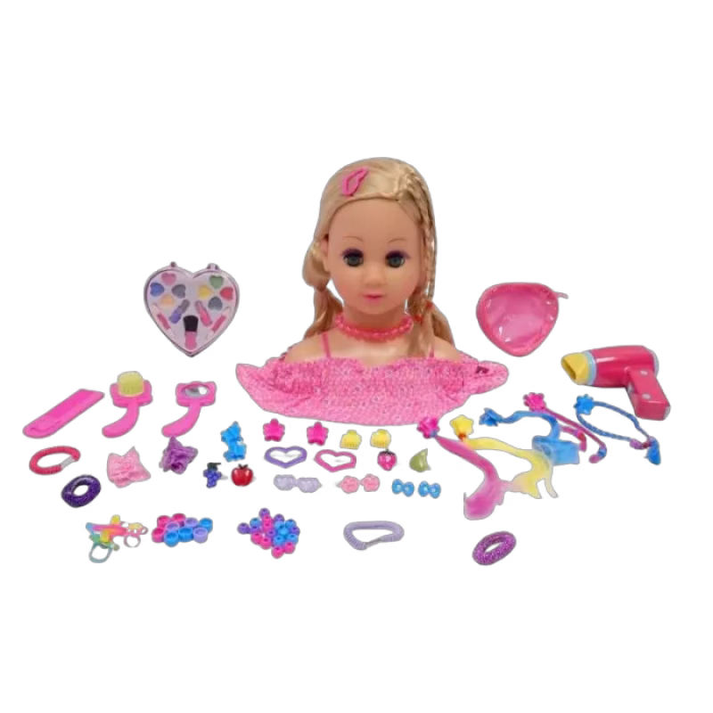 Happy Friend Smink- och frisyrhuvud (Blondin)