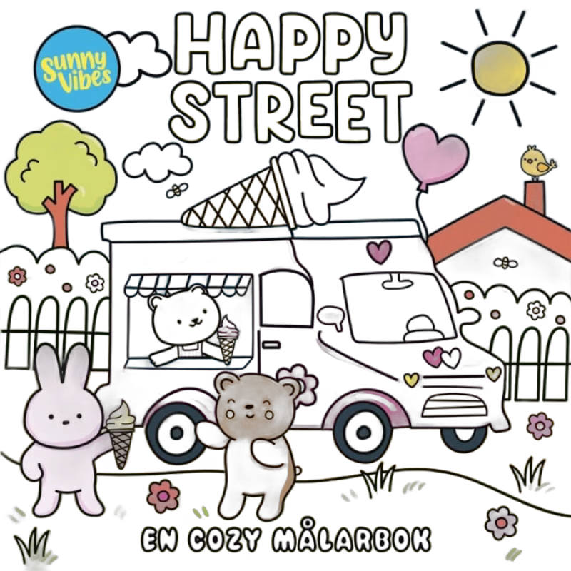 Happy Street En Cozy Målarbok