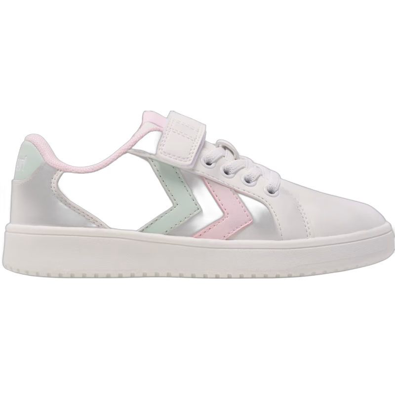 Hummel Derby Court Jr Sneakers, White/Pink, 28