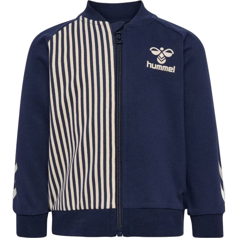 Hummel Stripy Full-Zip Tröja, Black Iris, 104