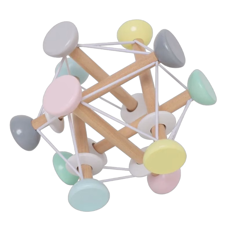 Jabadabado aktivitetsboll trä, pastell