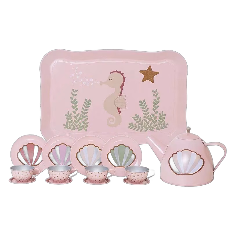 Jabadabado teservis i plåt, sjöhäst