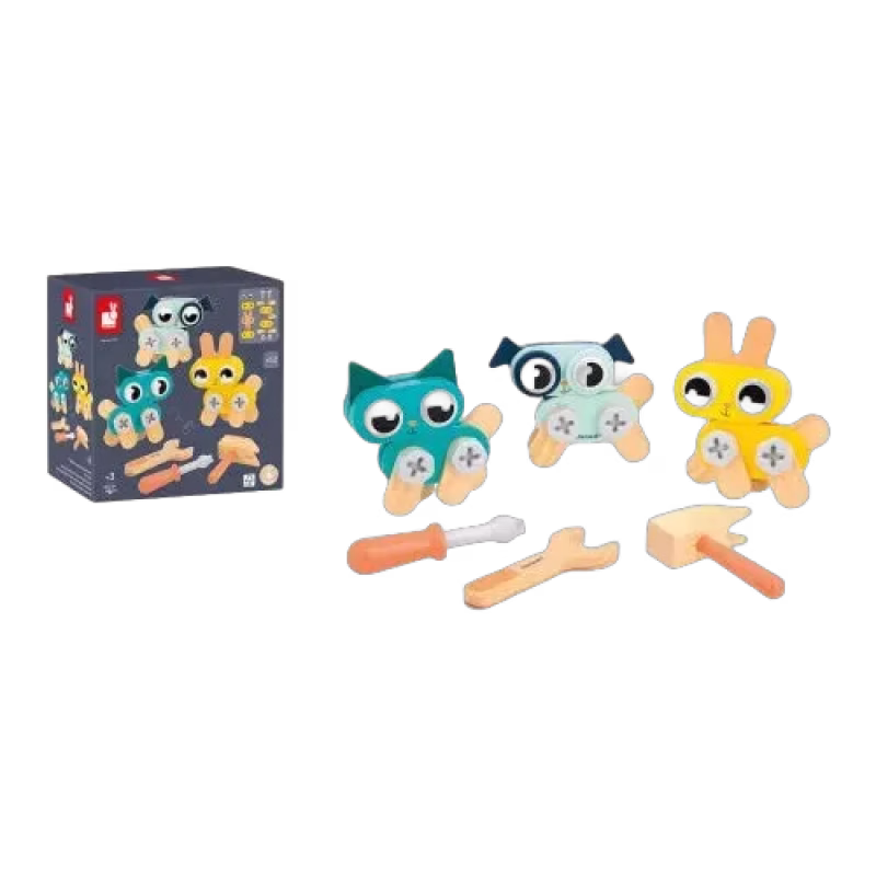 Janod Brico'Kids DIY-set 53 Delar Husdjur