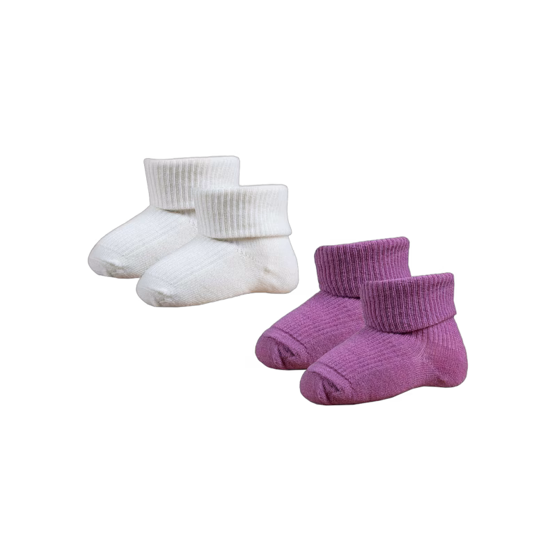 Janus Strumpor Merinomix Baby 2-Pack, Mörklila, 16-17