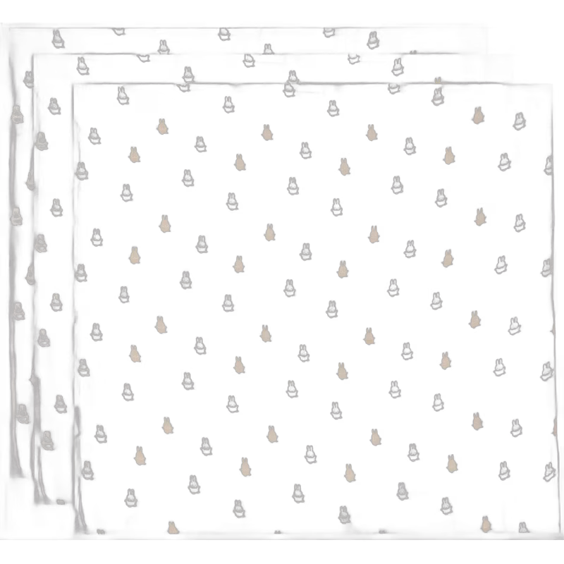 Jollein Happy Miffy Muslinfilt 3-Pack, Nougat