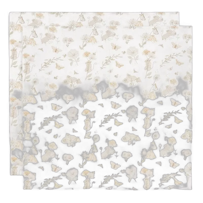 Jollein muslinfilt Dreamy Mouse 2-pack, 70x70 cm