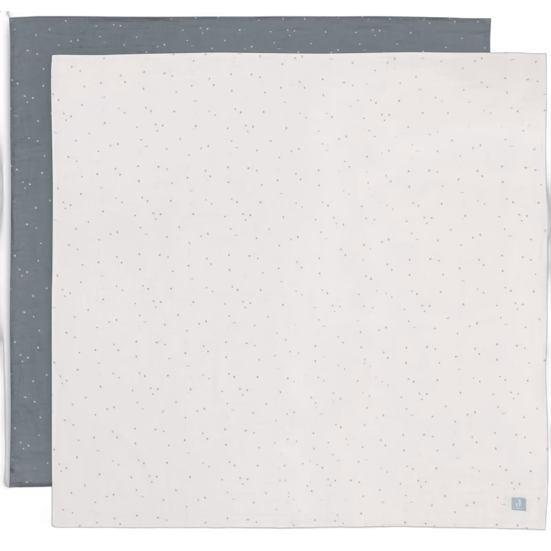 Jollein Muslinfiltar Twinkling 2-Pack, Off white/Sea green