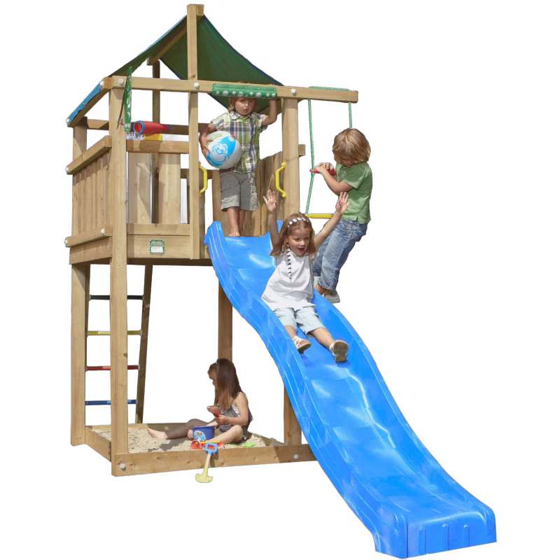 Jungle Gym Lekställning Lodge Inkl. Rutschkana