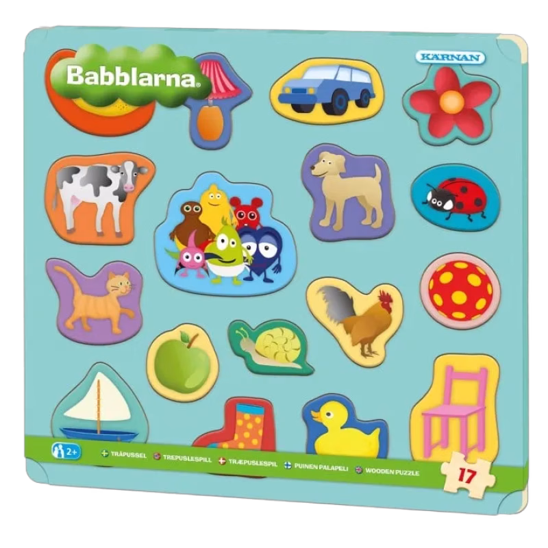 Kärnan Babblarna Träpussel 17-bitar