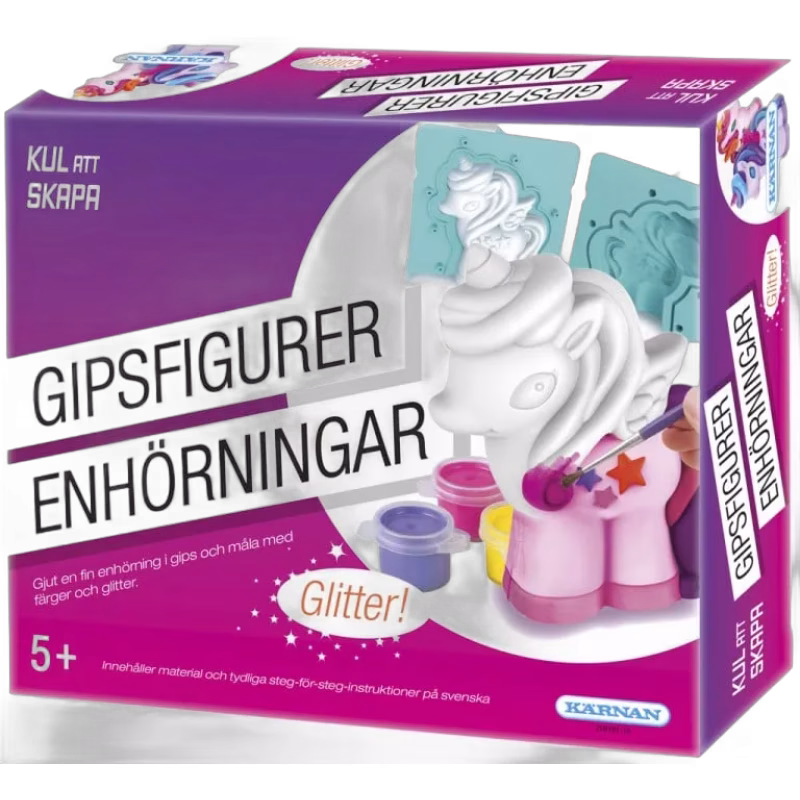 Kärnan Kul att skapa Gipsfigurer Enhörningar