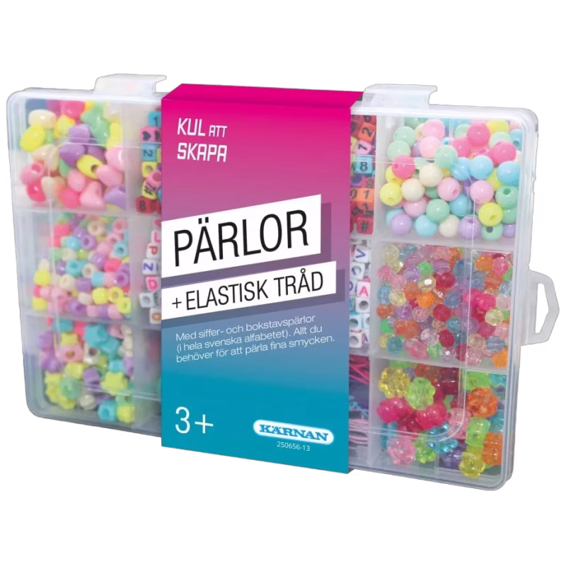 Kärnan Kul att skapa Pärlor i förvaringsask