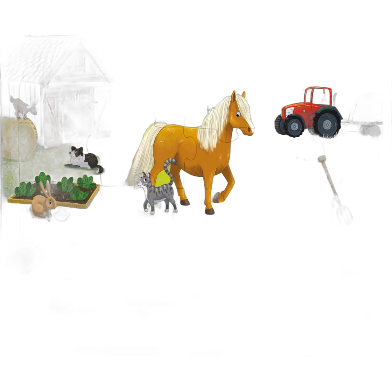 Kärnan Rampussel På Bondgården 16 Bitar