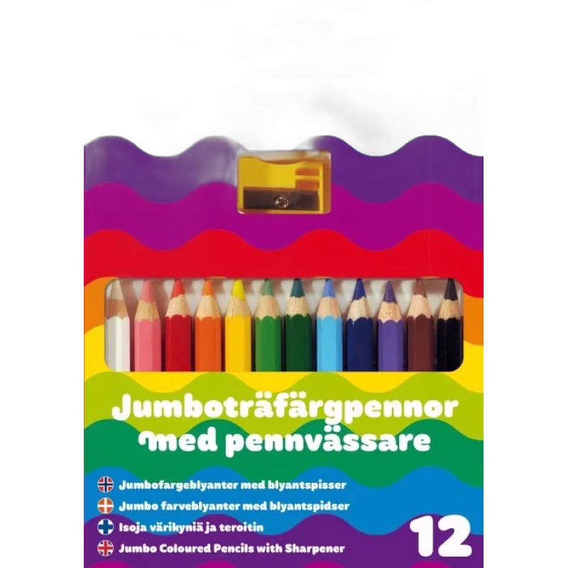 Kärnan Träfärgpennor Halvjumbo 12 st