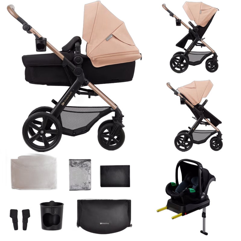 Kinderkraft MOOV 2 4-in-1 Duovagn, Sand Beige