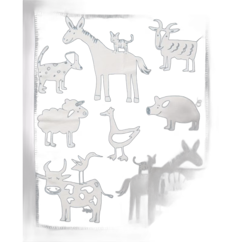 Klippan Yllefabrik Bomullsfilt Farm (Blå)