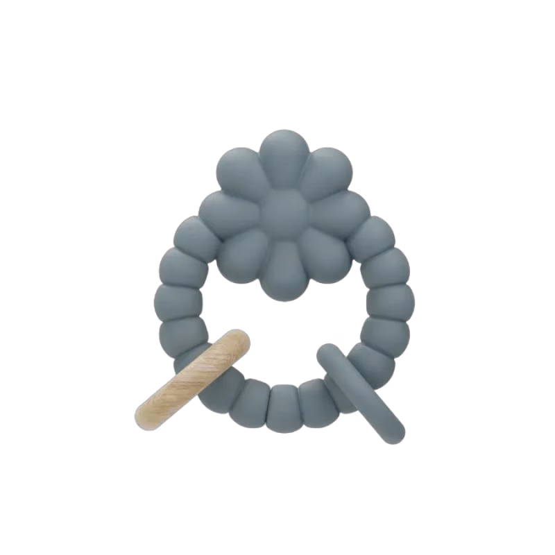 Label Label Bitring Silikon Blomma (Blå)