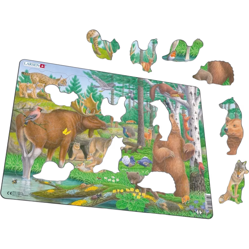Larsen Djurliv I Nordisk Skog Rampussel 29 Bitar