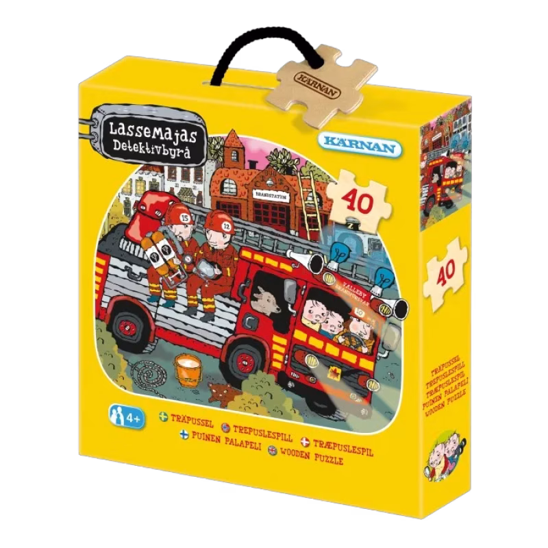 LasseMajas Bröderna Bacon Träpussel i ask 40-bitar