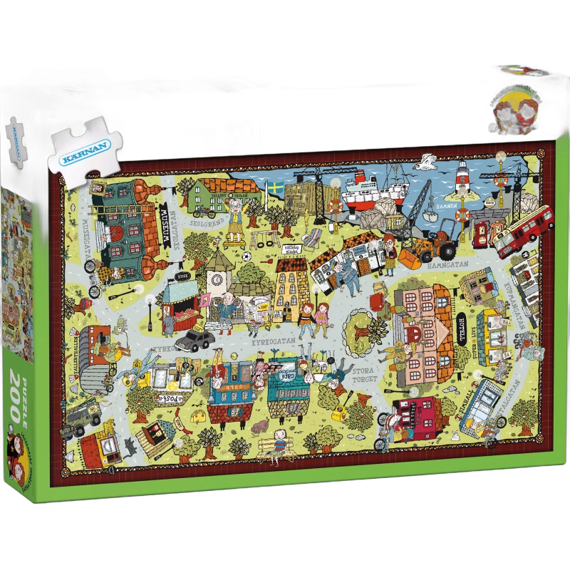 LasseMajas Detektivbyrå Pussel Valleby 200 Bitar