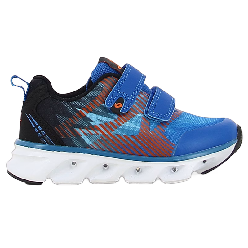 Leaf Skalka Blinkande Sneakers, Blå/Orange, 31