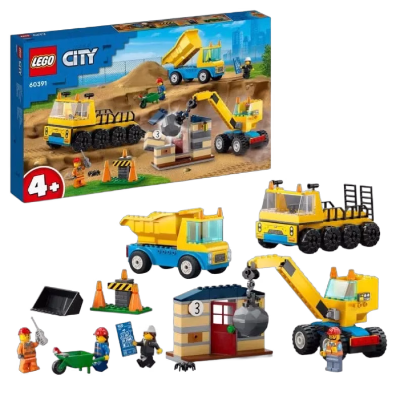 LEGO City Great Vehicles 60391 Byggfordon och kran med rivningskula