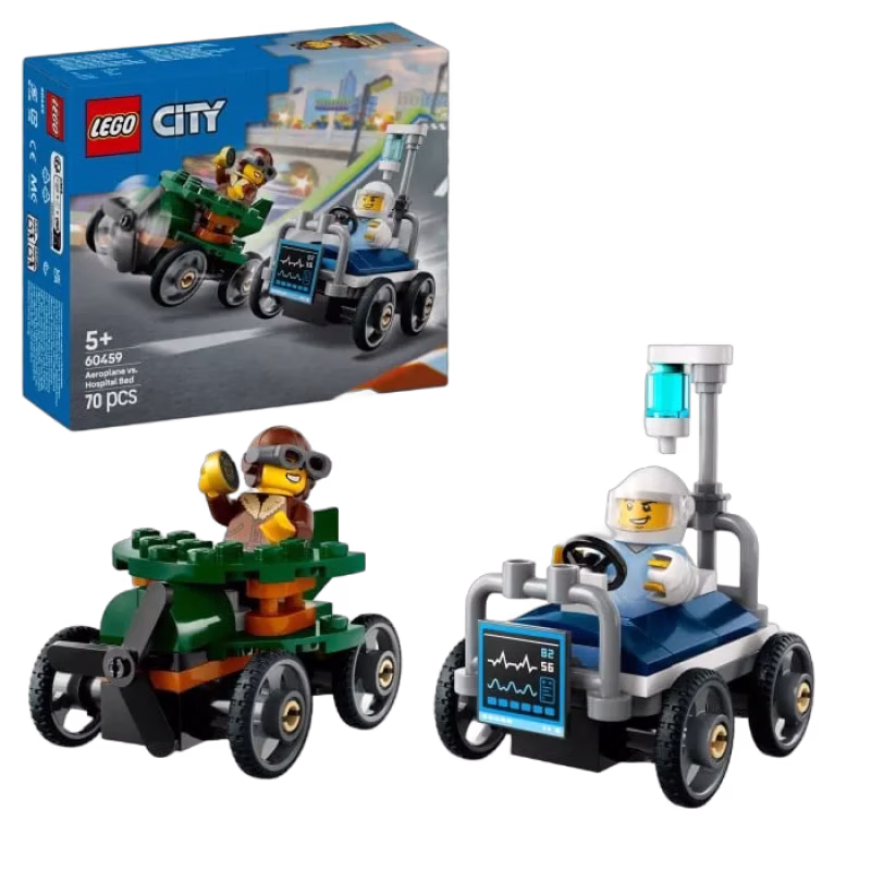 LEGO City Great Vehicles 60459 Flygplan mot sjukhussäng – racingpaket
