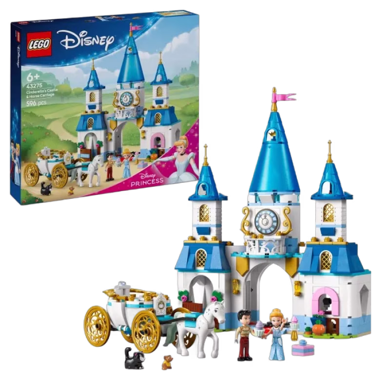 LEGO Disney Princess 43275 Askungens slott och häst med vagn