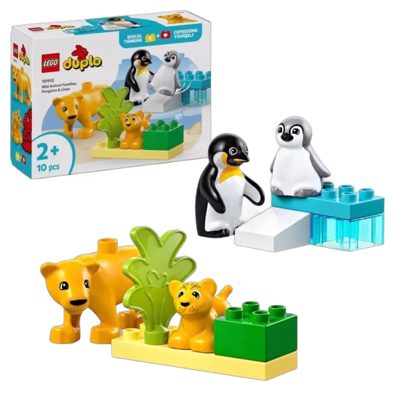 LEGO DUPLO Town 10442 Vilda djurfamiljer: Pingviner och lejon