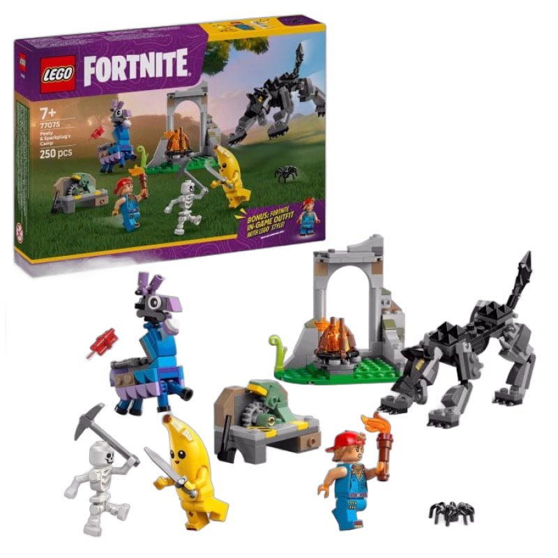 LEGO Fortnite 77075 Peely och Sparkplugs läger