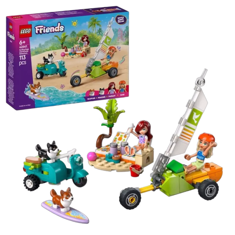 LEGO Friends 42641 Äventyr med surfhundar och vespa