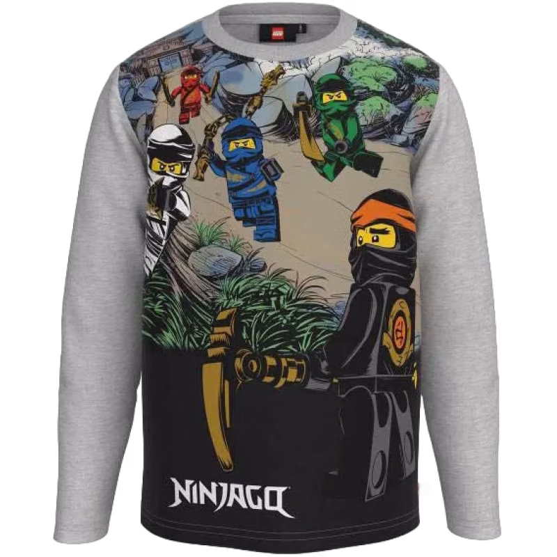 Lego Wear Långärmad T-shirt, Grey Melange, 104