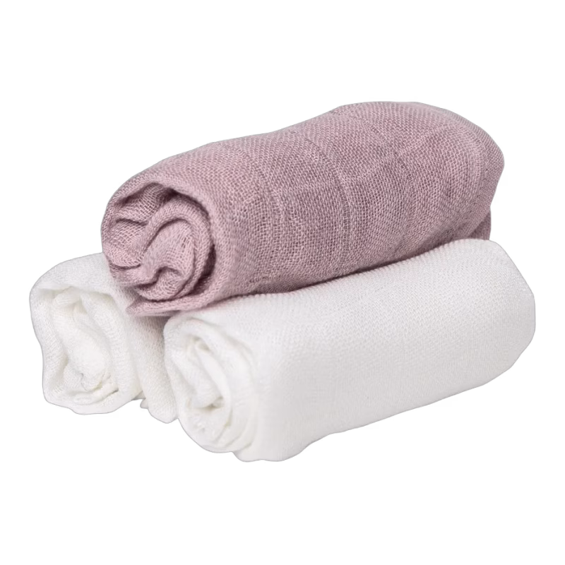 Les Enfants Snuttefilt 3-pack (Rosa/Vit)