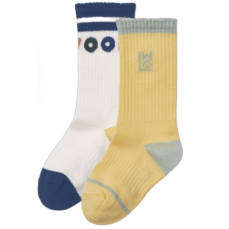 LIEWOOD Annette Strumpor 2-pack, Lemonade/Creme de la creme, 33-36