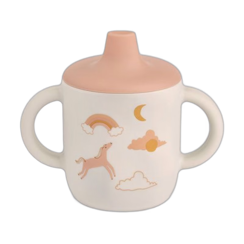 Liewood drickpipsmugg spillfri Neil silikon, dream/ecru