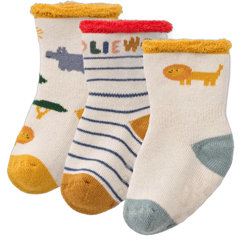 LIEWOOD Eloy Strumpor Baby 3-pack, Safari/Sandy mix, 19-21