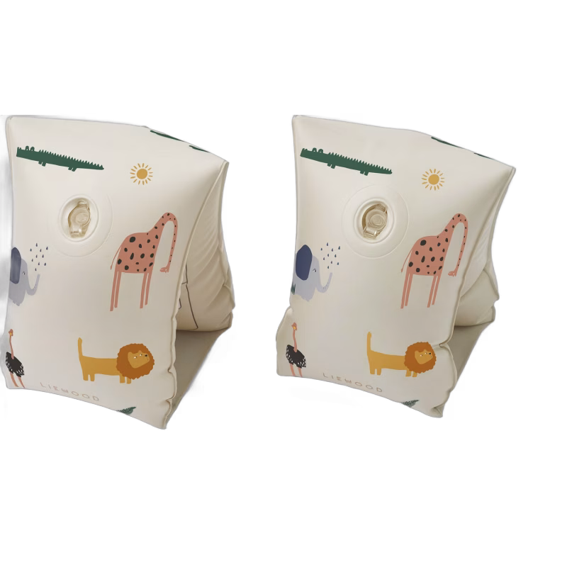 LIEWOOD Shirley Printed Armpuffar 2-Pack, Safari Sandy, 15-30 kg