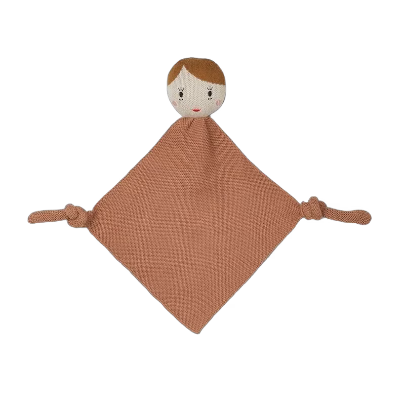 Liewood snuttefilt stickad Alfie, doll/tuscany rose