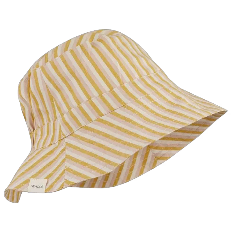 Liewood solhatt Sander stl 6-9 mån, stripe peach/sandy/yellow, 6-9 mån