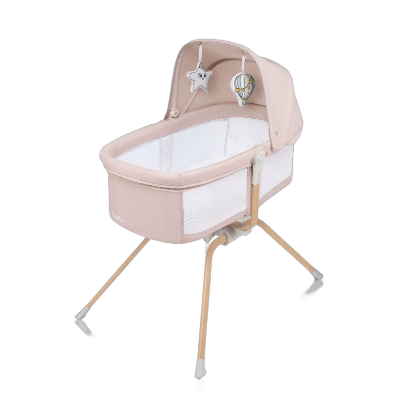 Lionelo Malin Evo Bedside Crib, Beige Natural