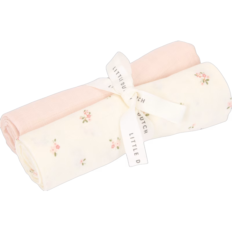 Little Dutch Fairy Blossom &  Blossom Muslinfiltar 2-Pack, Vit