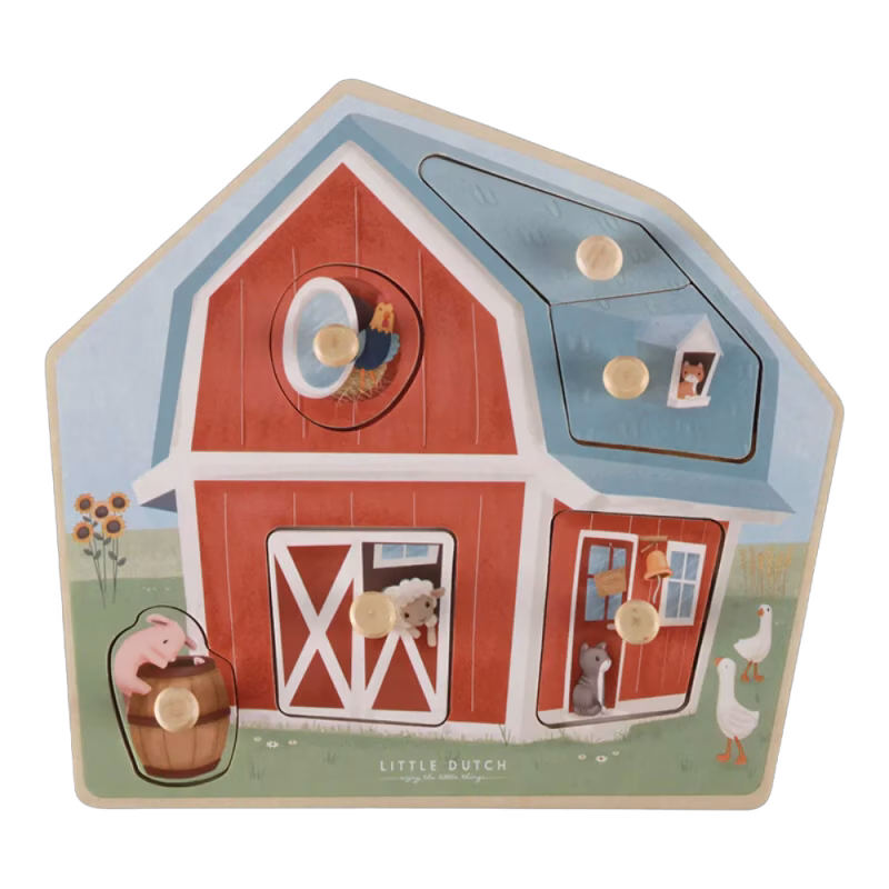 Little Dutch Träpussel Little Farm Multi