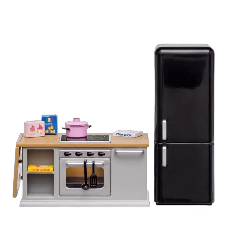 Lundby Spis + Kylskåp Grå